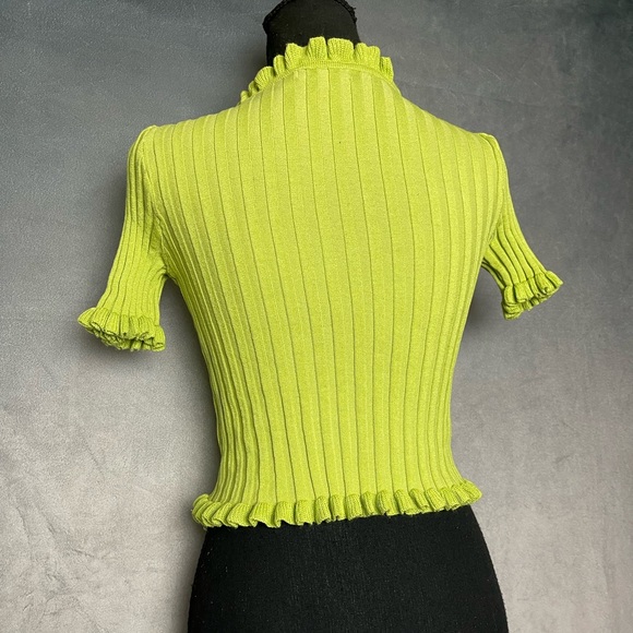 Redberry like green knit sweater shirt size medium - Picture 4 of 5